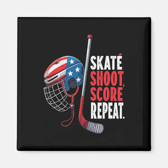 Youth Usa Ice Hockey Jersey Ice Boys Hockey Birthd Magnet (Front)