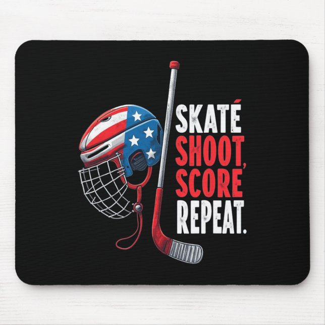 Youth Usa Ice Hockey Jersey Ice Boys Hockey Birthd Mouse Pad (Front)