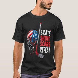 Youth Usa Ice Hockey Jersey Ice Boys Hockey Birthd T-Shirt