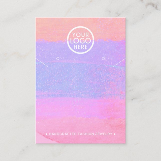 Youthful Chic Logo Necklace & Earrings Display Calling Card (Front)