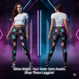 Youthful Geometric Glow Leggings
