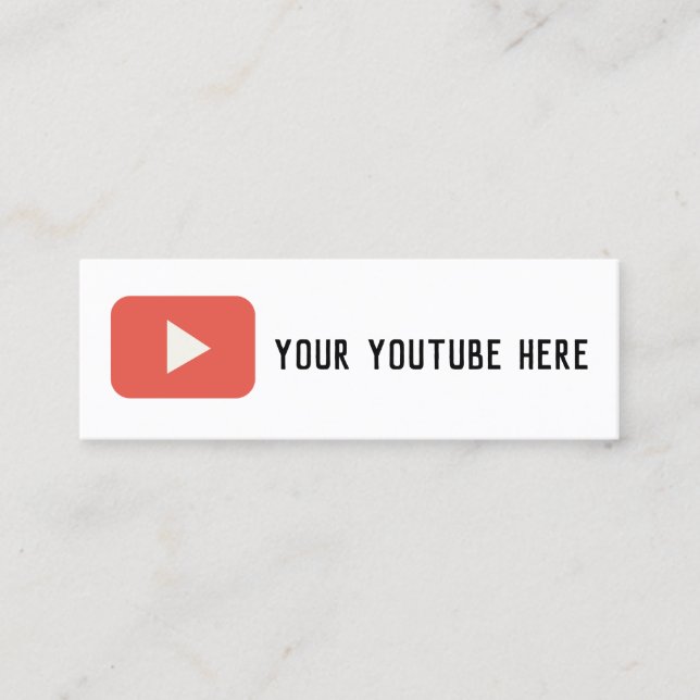 youtube  business card (Front)