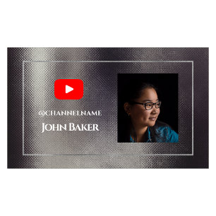 YOUTUBE Channel Advertisement QR Code Photo Business Card