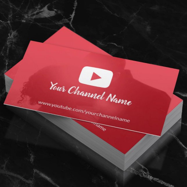Youtube Channel Custom Photo Youtuber Business Card (Creator Uploaded)