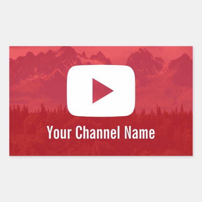 Youtube Channel Custom Photography Youtuber Rectangular Sticker (Front)
