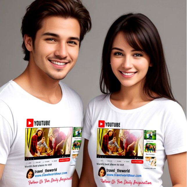 Youtube channel promo Business Card T-Shirt (Youtube channel canal promo t-shirt)