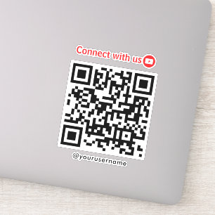 Youtube Connect With Us Qr Code White