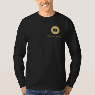 YOUTUBE CREATOR CHANNEL NAME GOLD TEXT MARKETING  T-Shirt