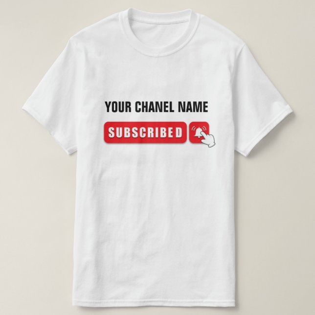YouTube Subcribe man T-Shirts. T-Shirt (Design Front)