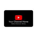 Youtube Vlogger Channel With QR Code Black