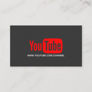 Youtube Youtuber Social Media Bloger Vloger Business Card