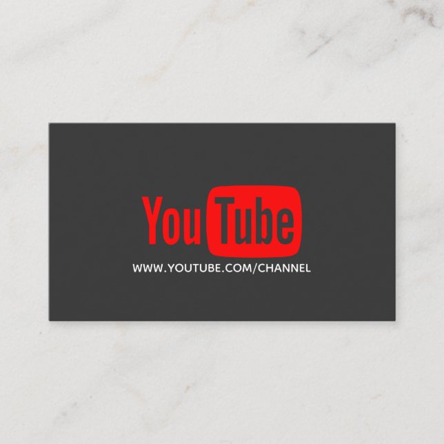 Youtube Youtuber Social Media Bloger Vloger Business Card (Front)
