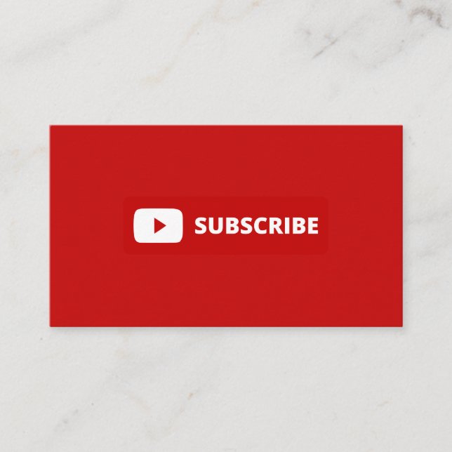 Youtube Youtuber Subscribe Business Card (Front)