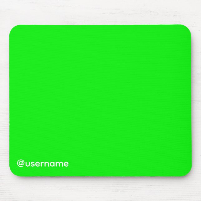 YouTuber Streamer Greenscreen with Username Mouse Pad (Front)