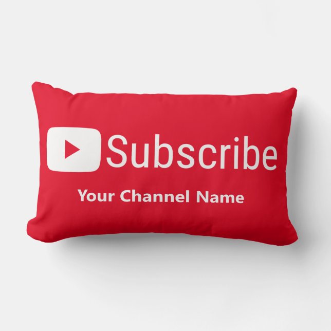 Youtuber Subscribe Channel Lumbar Cushion (Front)