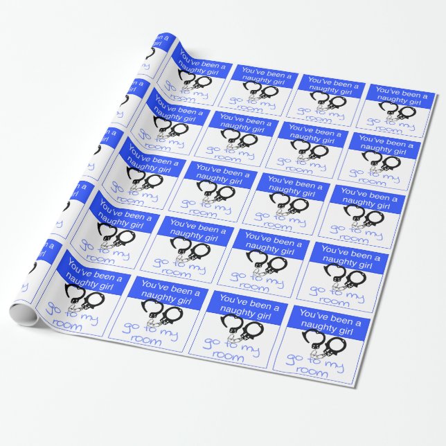 You've been a naughty girl wrapping paper (Unrolled)