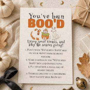 You've Been Booed Halloween Neighbour Game Card