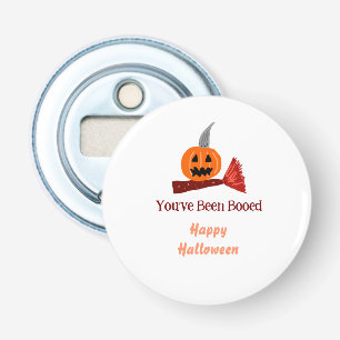 You've been Booed happy Halloween pumpink broom sc Bottle Opener
