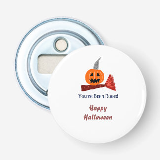 You've been Booed happy Halloween pumpink broom sc Bottle Opener