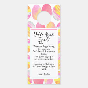 You've Been Egged Cute Easter Game Door Hanger
