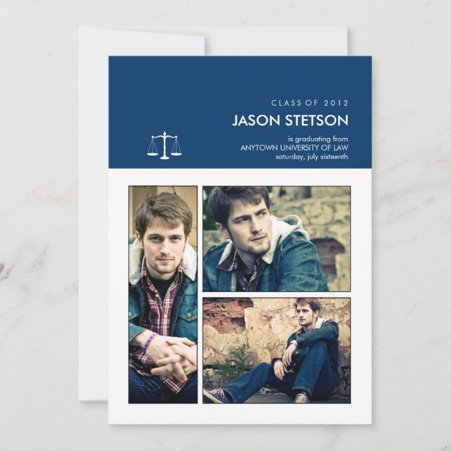 You've been framed Law Graduation Invitation (Front)