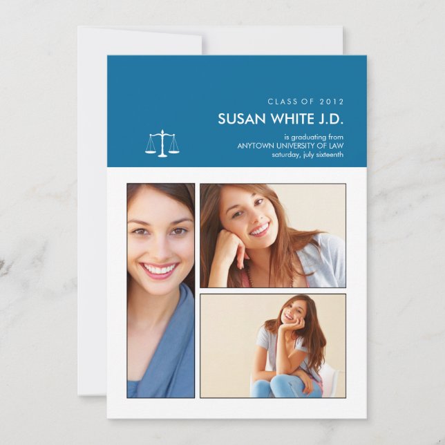 You've been framed Law Graduation Invitation (Front)