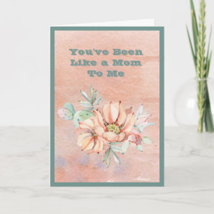 You've Been Like A Mum To Me Watercolor Cactus Card