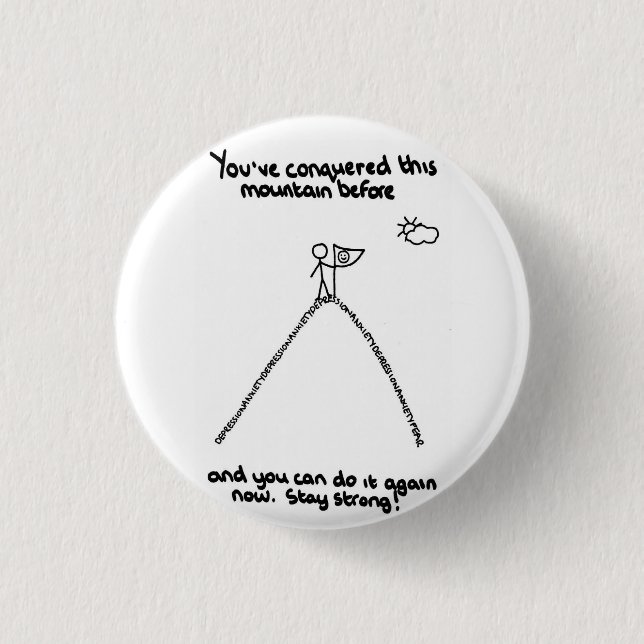 You've Conquered This Mountain Before 3 Cm Round Badge (Front)