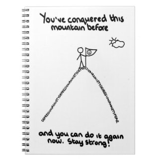 You've Conquered This Mountain Before Notepad Spiral Notebook