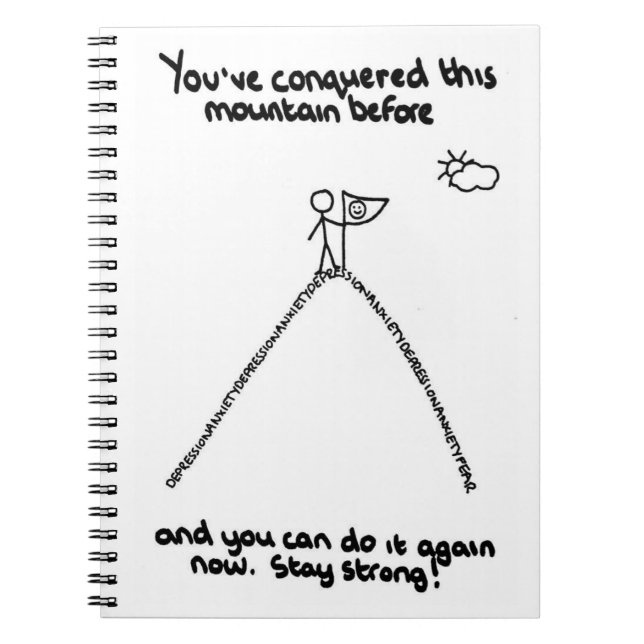 You've Conquered This Mountain Before Notepad Spiral Notebook (Front)