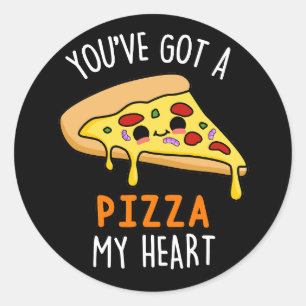 You've Got A Pizza My Heart Funny Pizza Pun Classic Round Sticker