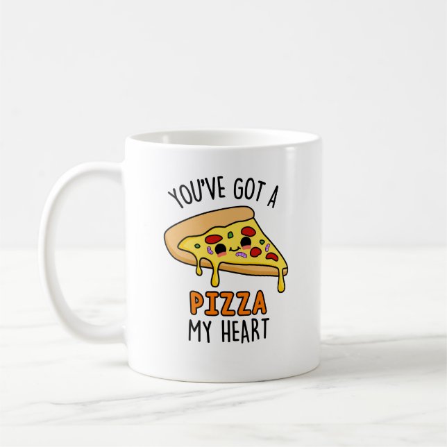 You've Got A Pizza My Heart Funny Pizza Pun  Coffee Mug (Left)