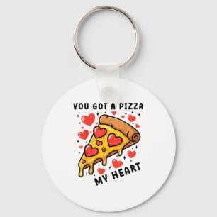 Youve Got A Pizza Of My Heart Funny Valentine Day Key Ring