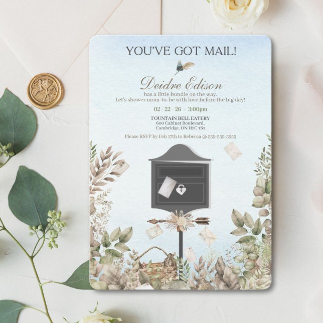 You've Got Mail Baby Shower Invitation ('You’ve Got Mail' invitation, perfect for baby or bridal showers.)
