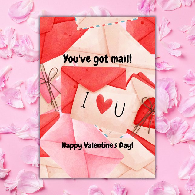 You've Got Mail Classroom Valentine's Day Photo Holiday Card (Creator Uploaded)