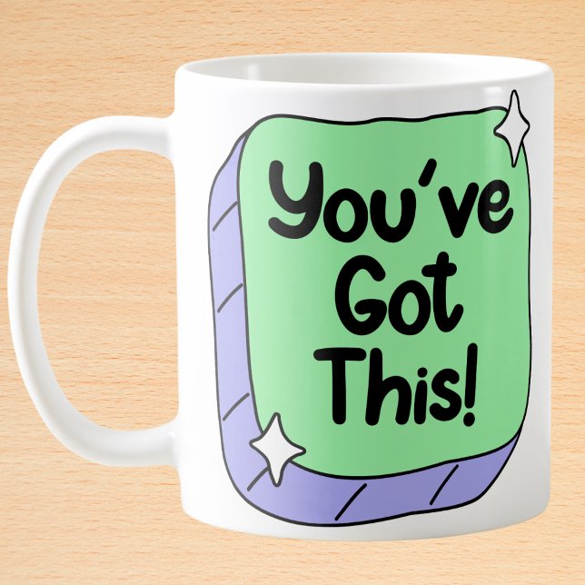 You've Got This Mint and Purple Motivational Coffee Mug (Creator Uploaded)