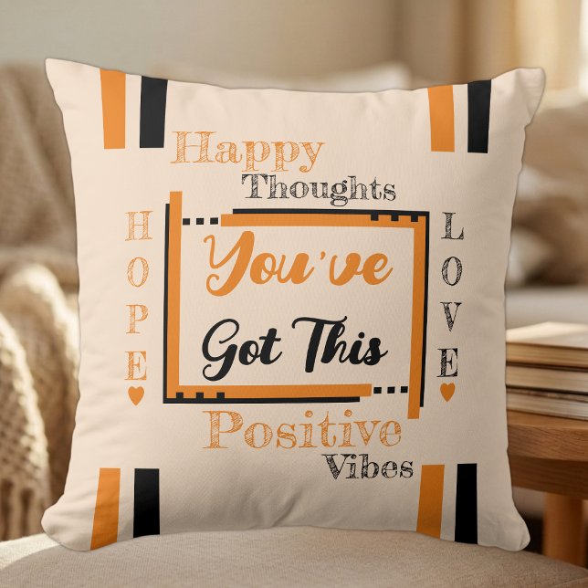 You've got this motivation orange black cushion (Creator Uploaded)
