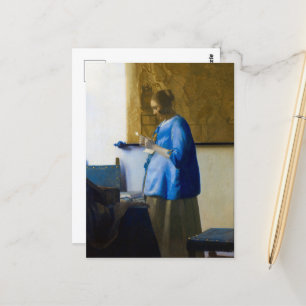 YoWoman Reading a Letter, 1664 by Johannes Vermeer Postcard