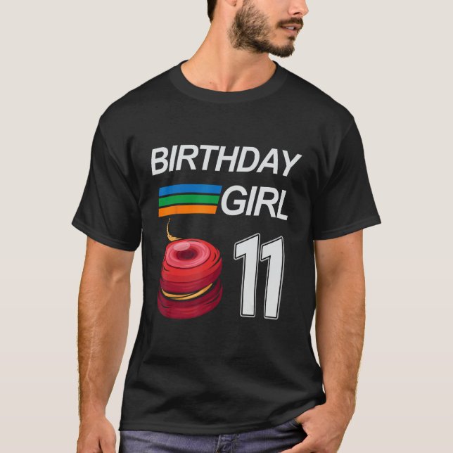 YOYO 11 Years Old Birthday For Girls Kids YOYO T-Shirt (Front)