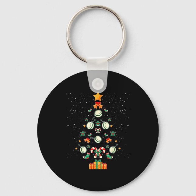 Yoyo Christmas Tree Xmas  Key Ring (Front)