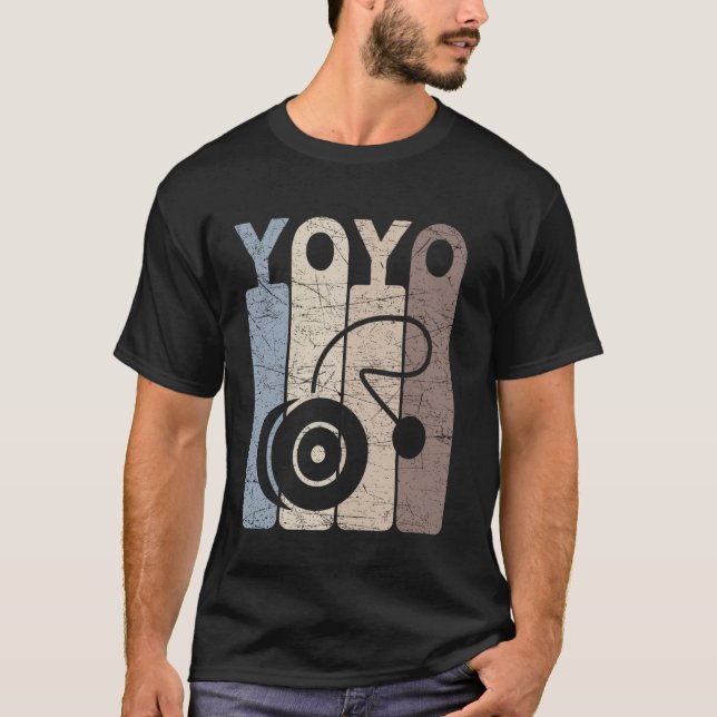 Yoyo Vintage Yoyo Player Retro Yoyoing T-Shirt (Front)