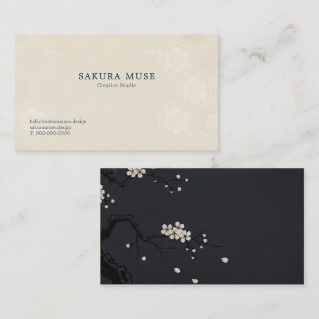 Yozakura Business Card – Night Sakura Premium  (Front/Back)