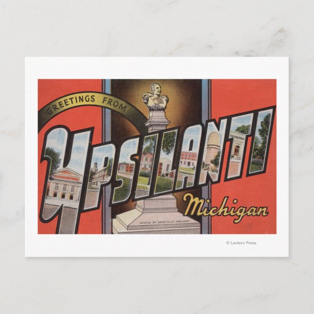 Ypsilanti, Michigan - Large Letter Scenes Postcard (Front)