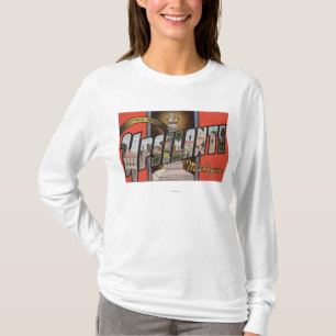 Ypsilanti, Michigan - Large Letter Scenes T-Shirt