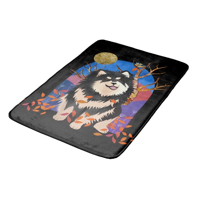 YRSE  IN AUTUMN - Finnish Lapphund crate/bath mat (Angled)