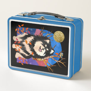 YRSE  IN AUTUMN - Finnish Lapphund metal lunch box