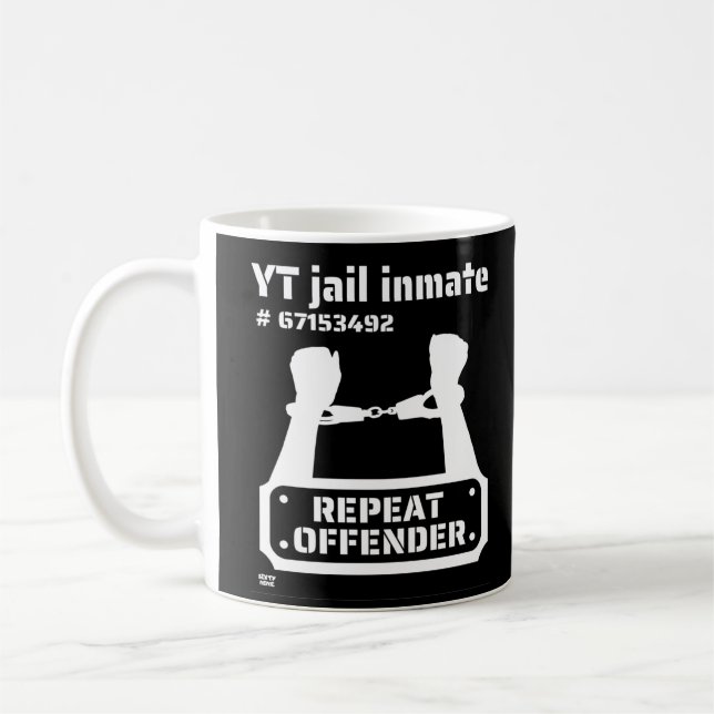 "YT JAIL INMATE" funny prison inmate               Coffee Mug (Left)