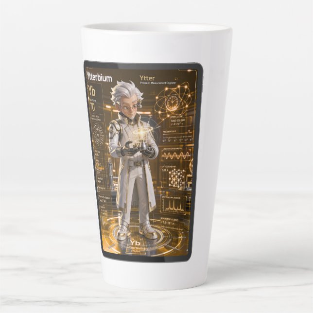  Ytterbium (Yb) –  ATOMIVRA™ Collection Latte Mug (Front)