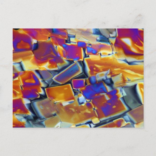Yttrium nitrate under the microscope postcard (Front)