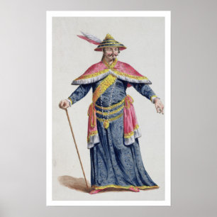 Yu Emperor of China from 'Receuil des Estampes, Re Poster
